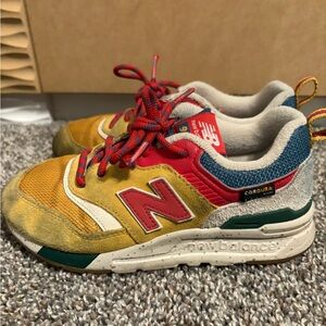 New Balance Red and Yellow Sneakers Classic Retro Design